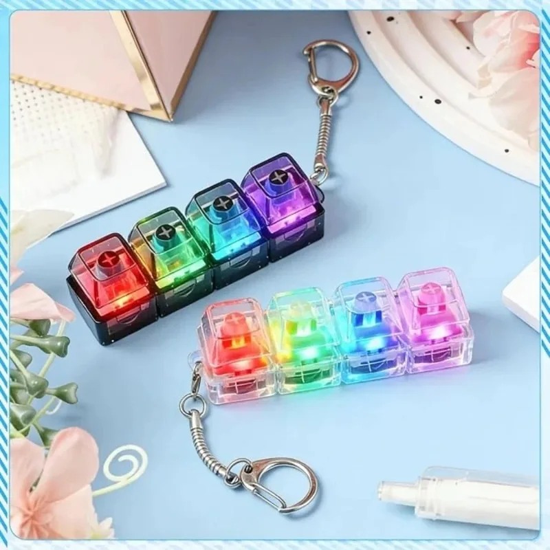LED Keyboard Keychain Fidget T - Party Games For Adults And Kids review and price