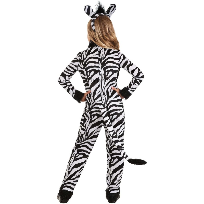 Girls Zebra Costume with Headb - Zoo Party Games review and price